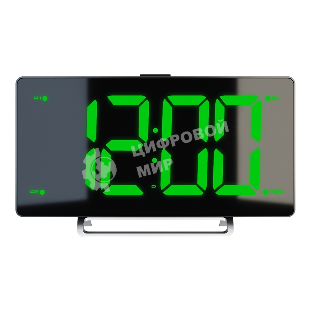 Радиочасы Soundmax SM-1561U (черный с зеленым)