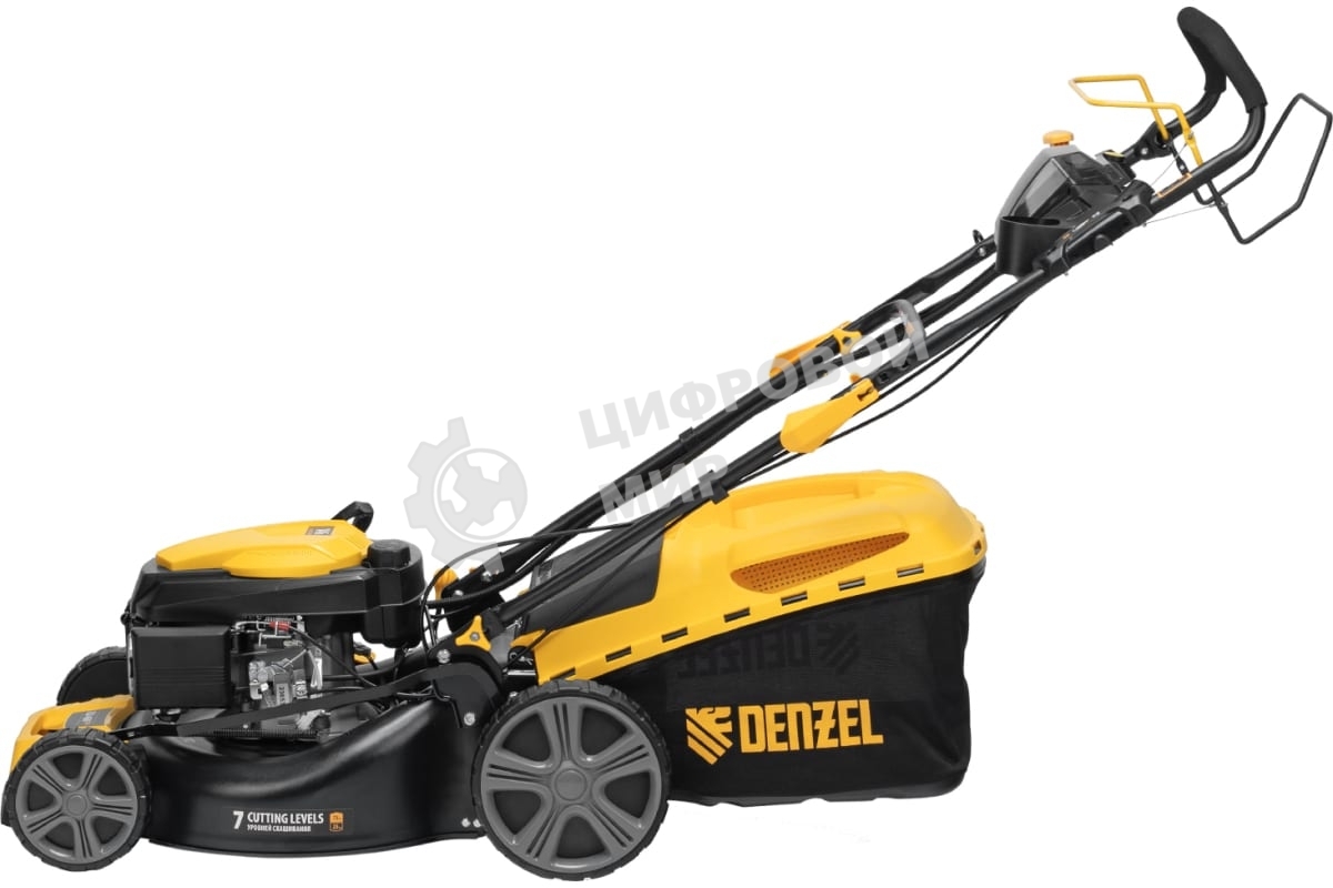 Газонокосилка бензиновая Denzel GLD-460SP-VE, 146 см3, шир. 46см, привод, вариатор, эл.старт, 60 л