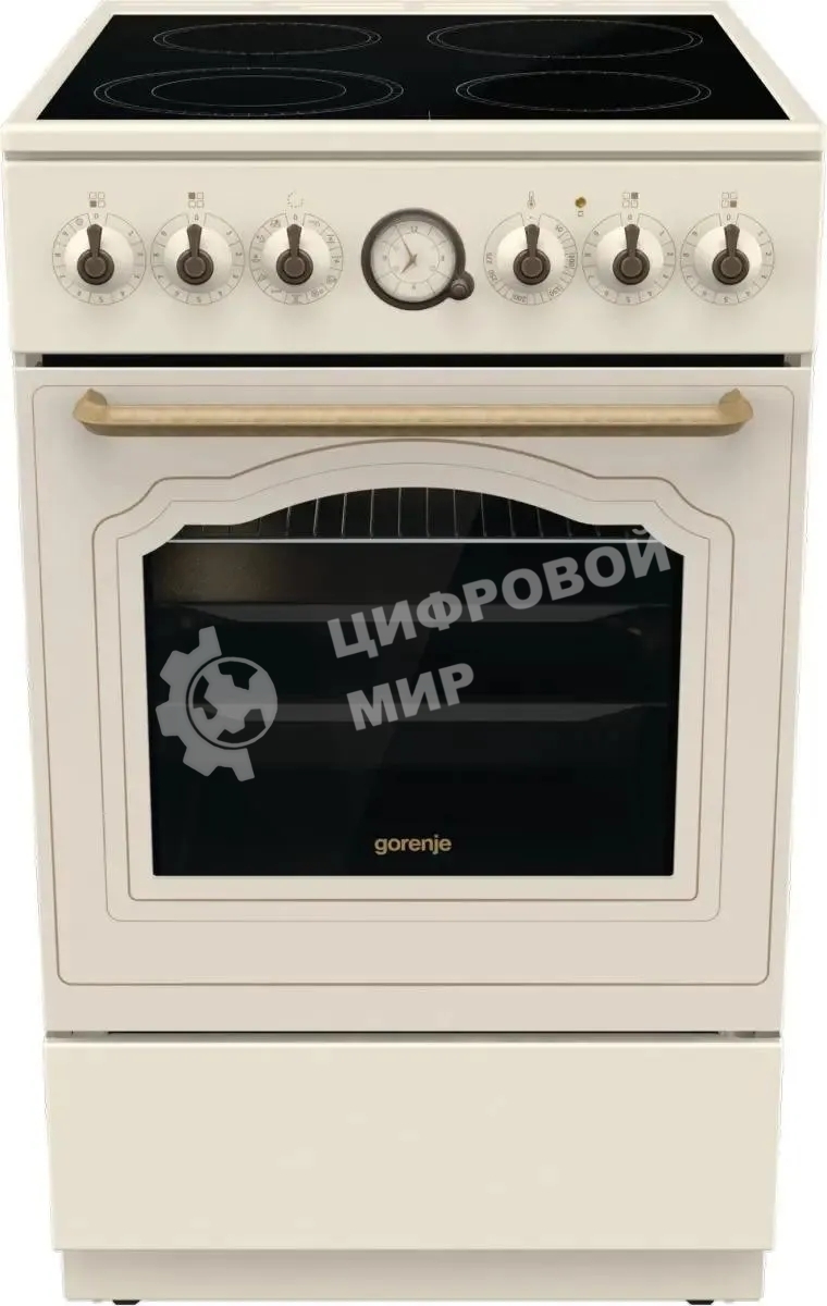 Плита электрическая Gorenje GECS5B70CLI бежевый, конфорок 4 электрических, духовка 70 л, 50 см x 85 см x 59.4 см