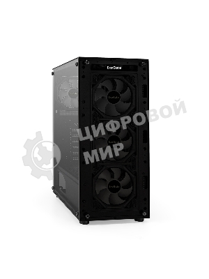 Компьютерный корпус Miditower ExeGate i3 BASE-NPX600 (ATX, БП 600NPX с вент. 12 см, с окном, 1*USB+1*USB 3.0, аудио, 4 вент. 12см с RGb подсветкой)