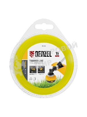 Леска для триммера Denzel звезда 1,6 мм х 15 м, блистер FLEX CORD