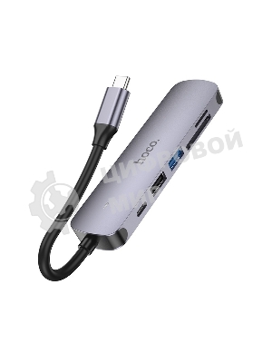 Док-станция Hoco HB28, USB Type-C, USB 3.0/PD100W/SD/TF/USB 2.0/HDMI, USB Type-C