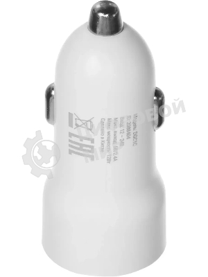 Автомобильное зар./устр. Digma DGC1С 12W 2.4A 2xUSB белый (DGC1C2LX22WH)