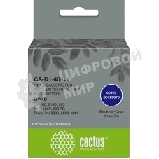 Картридж ленточный Cactus CS-D1-40910 9мм, черный шрифт, прозрачный фон, 7м для DYMO LM 160, 210D, 280, PnP, 420P, 500 TS; Rhino Pro 6000, 5200, 4200