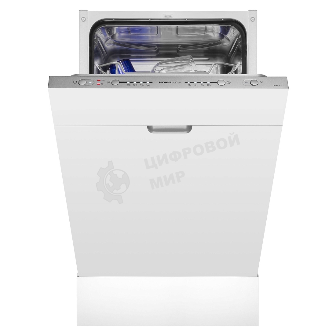 Встраиваемая посудомоечная машина HOMSAIR DW44L-2, серебристый, 44.8 см, 9 компл., 49 дБ, класс A++