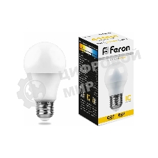 Лампа светодиодная Feron LB-38 5W 230V E27 2700K G45
