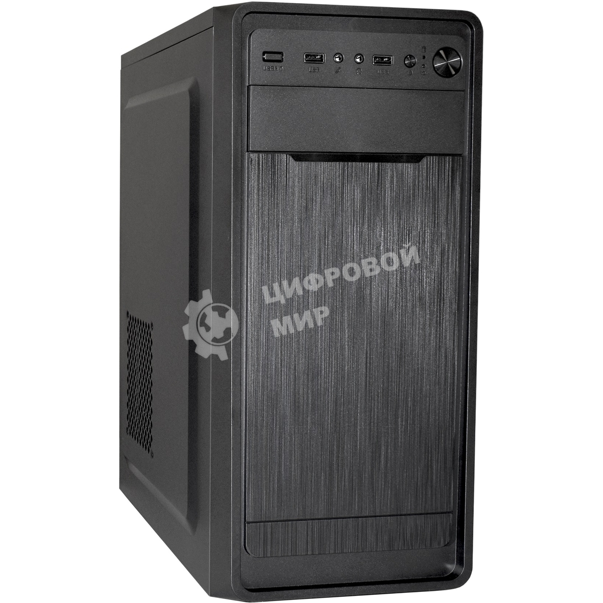 Компьютерный корпус Miditower ExeGate XP-332 Black, ATX, (без БП), 2*USB, Audio