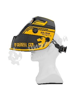 Щиток защитный лицевой (маска сварщика) Denzel F9, см. окно 100x60, Real Color, DIN 4-8/9-13