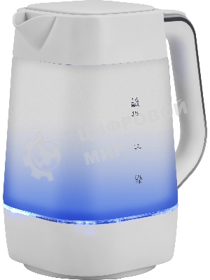 Чайник электрический Vitek VT-WK1058 1.7л. 2200Вт белый корпус: стекло/пластик