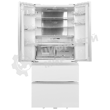 Холодильник Haier HB18FGWAAARU белый трехкамерный 351/157л морозилка снизу, No Frost, Side by Side