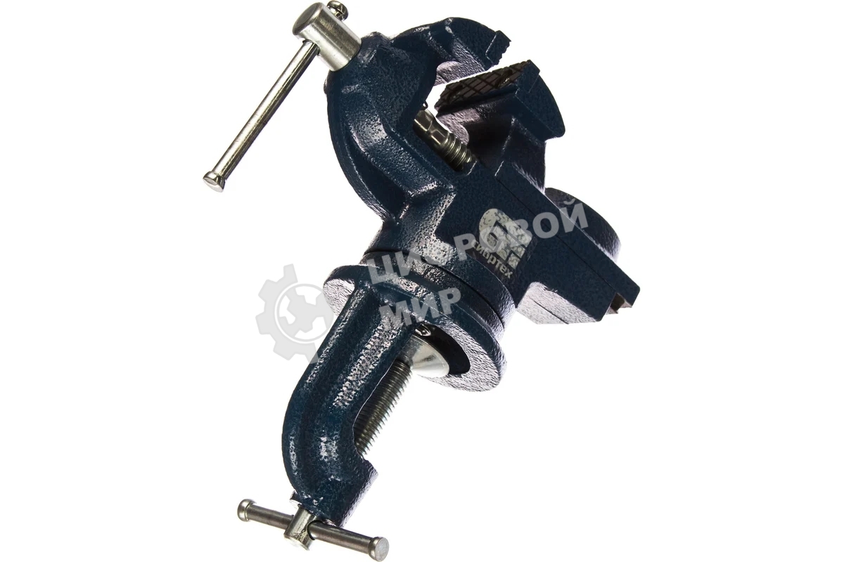 Тиски слесарные Сибртех, настольные, поворотные, ширина рабочих губок 50 мм, наковальня