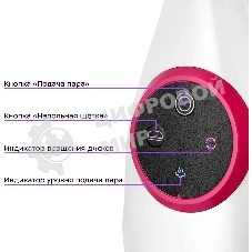 Швабра паровая Kitfort КТ-1096 белый/малиновый