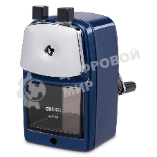 Точилка для карандашей механическая Deli 71156BLUE, 1 отверстие, металл, синий