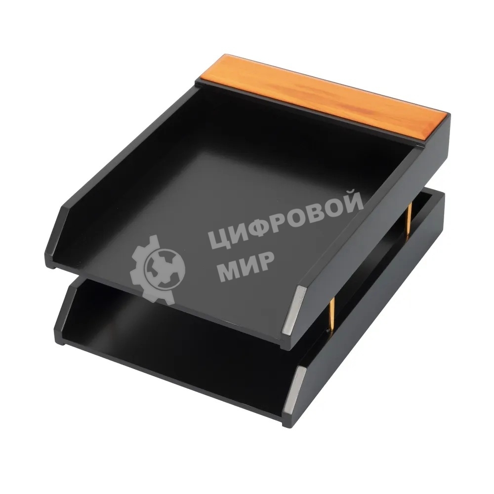 Настольный набор Good Sunrise H8G-1A (8 предметов) дерево/МДФ черный/оранжевый