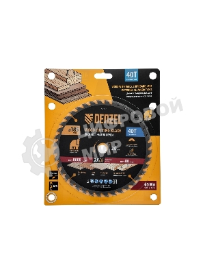 Пильный диск по дереву с гвоздями Denzel ф185 х 20 мм, 40 зубов 733947
