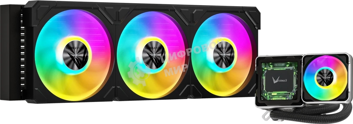 Система жидкостного охлаждения Formula V Line Cryo Wing Digi 360 BK, 360мм, LCD 2.73