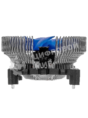 Кулер для процессора Crown CM-90 v2 серебристый/синий, 90 мм, алюминий, 2000 об/мин, 20 дБ, 3 pin, 95 Вт, 57 мм