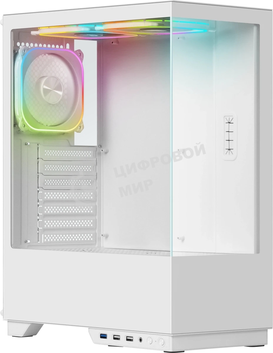 Компьютерный корпус Defender HyperHub белый,ATX,3fans,switch&M/BSync