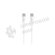 Кабель OLMIO PD, Type-C - Type-C, 1м, 60W, 3А, белый
