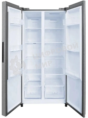 Холодильник Centek CT-1757 NF нержавеющая сталь двухкамерный 271/189л морозилка сбоку, No Frost, Side by Side