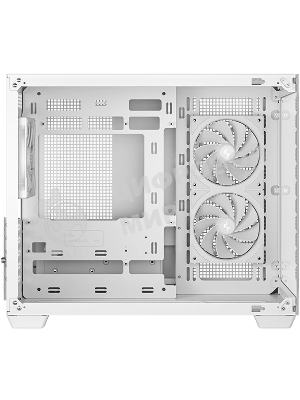 Компьютерный корпус Deepcool CG330 3F WH без БП, боковое окно (панорама), 3x120мм ARGB PWM вентилятора, белый, mATX (R-CG330-BKNGM3-G)