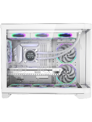 Компьютерный корпус 1STPLAYER UVIEW UV6 белый, mATX