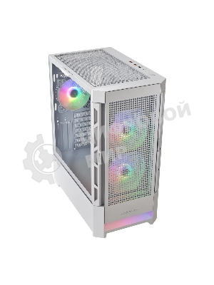 Компьютерный корпус Cougar Airface RGb White, 2х140мм + 1x120мм ARGB Fan, ARGB Fan Hub, без БП, белый, ATX