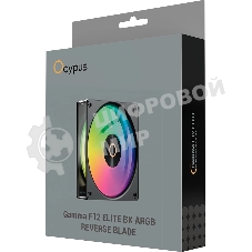 Вентилятор для корпуса Ocypus Gamma F12 Elite BK ARGb REVERSE BLADE, 120x120x25mm, 4-PIN PWM, 600-1800 RPM, 26 DBA MAX, HYDRO BEARING