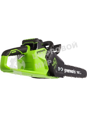 Цепная пила аккумуляторная (2005807UA) GreenWorks GD40CS18, 40V, 40 см, бесщеточная, 1,8 КВТ, с АКБ 2АЧ и ЗУ