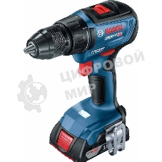 Дрель-шуруповерт Bosch GSR 18V-50 + L, Аккумуляторная, 18В, 2 АКБ, Кейс