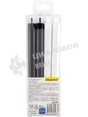 Набор ручек шариковых автоматическая Silwerhof NG Modern, d=0.7мм, синие чернила, блистер с европодвесом (4шт)