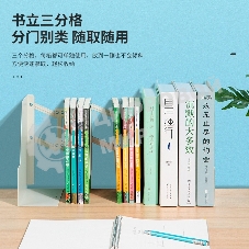 Подставка-ограничитель для книг Deli 78641-01 415х220мм цв.белый