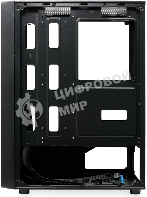 Компьютерный корпус без блока питания HSPD M530, Mesh Mid Tower, Black, TG, 0.4 SPCC, no fans ATX, mATX, mITX 155/290/200mm 2x2.5