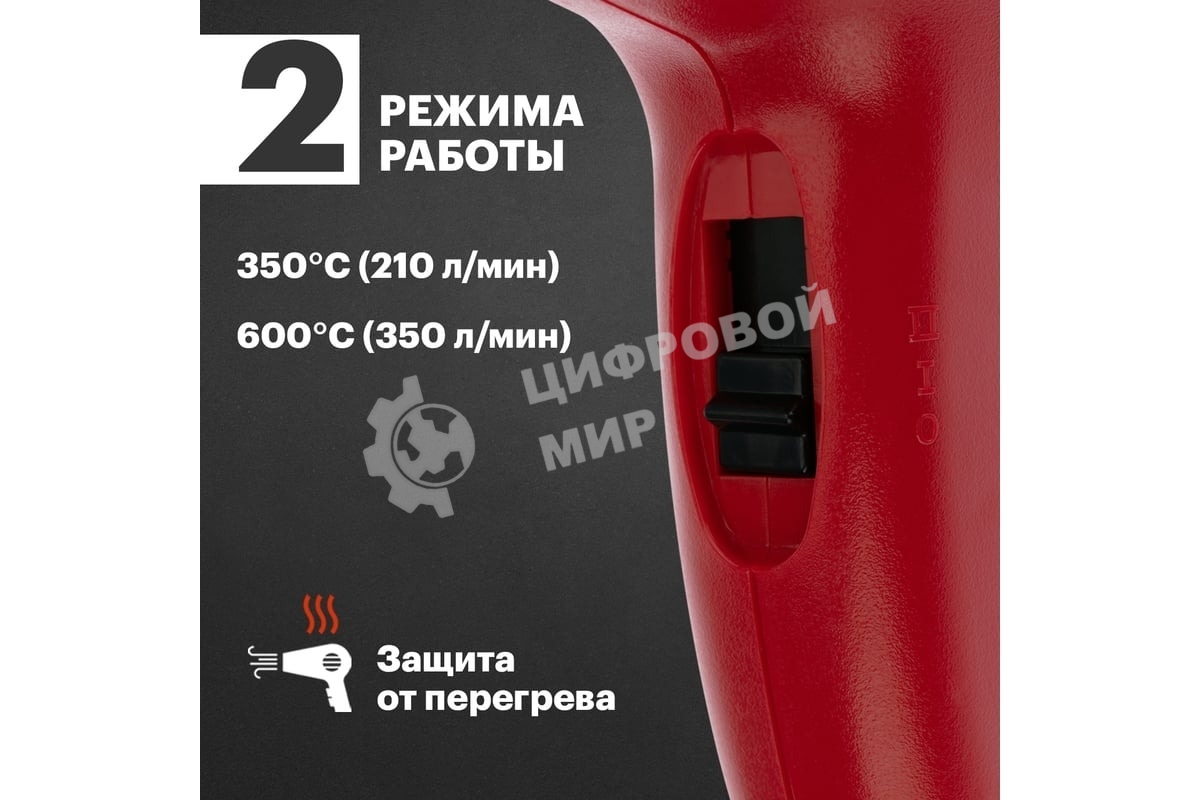 Фен технический Rexant 230 В/1500 Вт STANDART