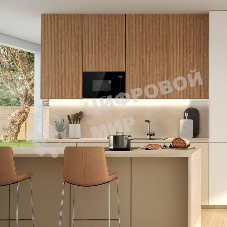 Встраиваемая микроволновая печь Gorenje BM201SG3BG, 20 л, 5 уровней мощности, 8 автопрограмм, сенсорное управление, дисплей, гриль, поворотный стол, AquaClean, автоменю черный