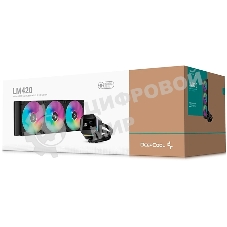 Кулер с водяным охлаждением Deepcool LM420 ARGB Soc-AM5/AM4/1200/1700/1851 черный 4-pin 25.2dB Al LCD 2176gr Ret (R-LM420-BKDMMC-1)