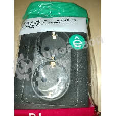 Розетка 2-ая с/з со шторками, 16А, 250 В SE Blanca внутр Антрацит