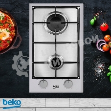 Встраиваемая газовая варочная поверхность Beko HDCG 32220 FX, Нержавеющая сталь