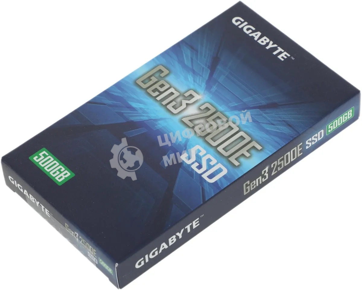 Накопитель SSD GIGABYTE AORUS Gen3 2500E, 500Gb, M.2 2280, PCIe 3.0 x4, NVMe, R/W 2300/1500