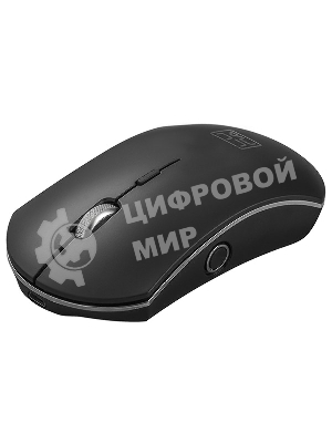 Мышь беспроводная Qumo Office Luna M74 черный, 1600 dpi, радиоканал, USB, кнопки - 6