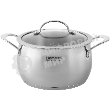 Кастрюля Rondell Admiring RDS-747 5.3 л. d=22 см (с крышкой) стальной