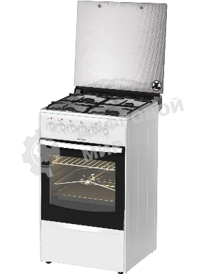 Плита комбинированная Darina 1B KM 441 306 W белый/черный, конфорок 4 шт, духовка 50 л, 50 см x 85 см x 53 см