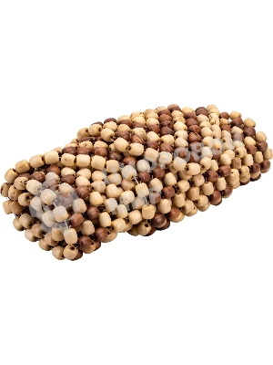 Накидка на сиденье NOVA BRIGHT массажная с подголовником (деревянная, покрытая светлым лаком) (127х38см) 36578