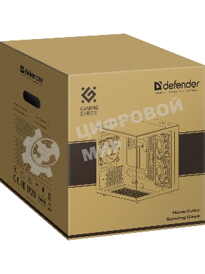 Компьютерный корпус DEFENDER NovaCube белый,mATX,3fan,switch&M/BSynс