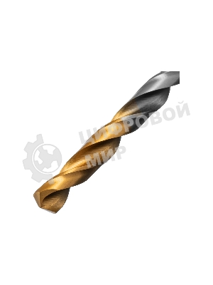 Сверло спиральное по металлу Denzel 6 x 93мм, Р6М5, Golden Tip
