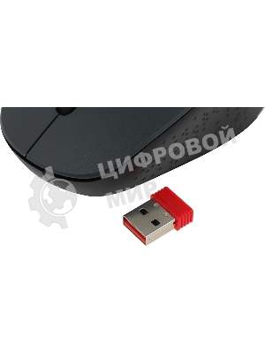 Мышь беспроводная Defender Auris MB-027 серый, 1600 dpi, радиоканал, USB, кнопки - 4