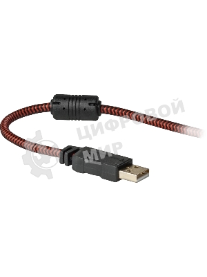 Гарнитура Defender Aspis Pro чёрный, проводная, съёмный микрофон, подсветка