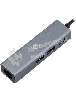 USB-концентратор Digma DHUB-LAN-4port, USB-C + USB-A, USB 3.0+USB 2.0, USB