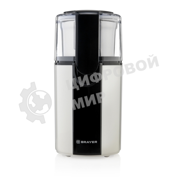 Кофемолка BRAYER BR1182, 2 ножа для мяг. и твер., 70 г.,Мощн. 200 Вт, Пластик. корп, нажатием на кр