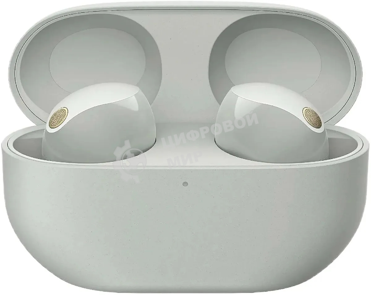 Наушники TWS Sony WF-1000XM5 серебристый, внутриканальные, Bluetooth, активное шумоподавление, беспроводная зарядка, до 8 ч